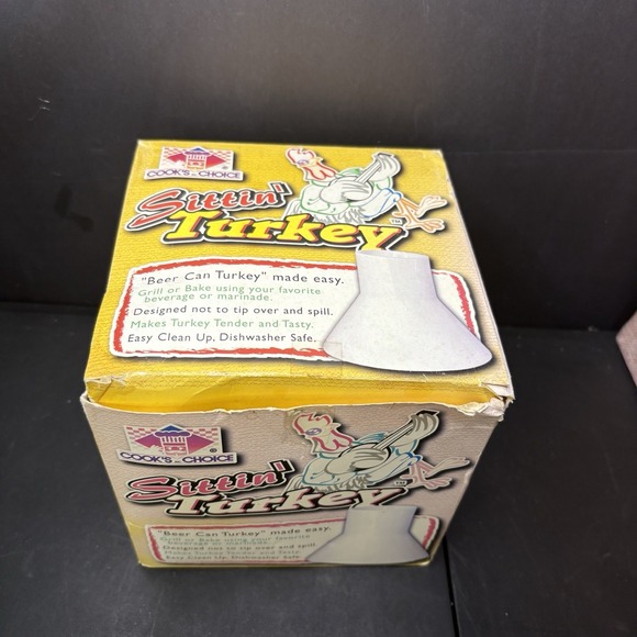 Cooks Choice  Sittin' Chicken  Ceramic  Steamer Original Box Beer Can Turkey - Picture 2 of 12